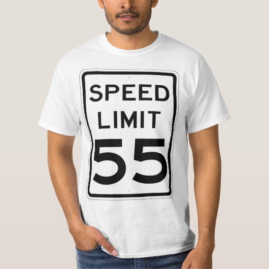 Zeer vette 55 MPH-snelheidsbegrenzer T-shirt (Voorkant)