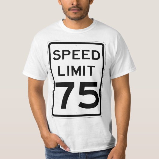Zeer vette 75 MPH-snelheidsbegrenzer T-shirt (Voorkant)