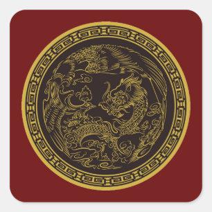 Zeer vette Chinese Dragon Sticker set