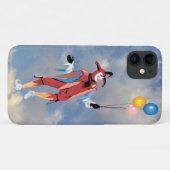 Zeer vette clown jester met ballonnen iPhone Case (Achterkant (horizontaal))