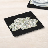 Zeer vette stapels cash Onderzetter set (Schuin)