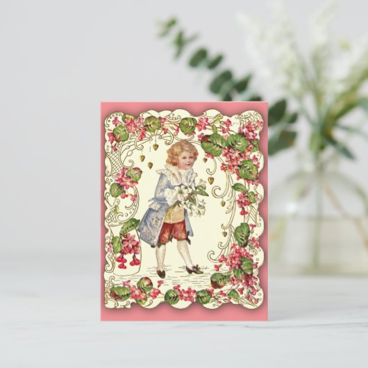 Zeer  Victoriaans Valentijn kaart (Staand voorkant)