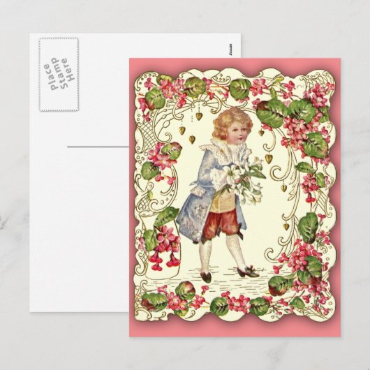 Zeer Victoriaans Valentijn kaart (Voorkant / Achterkant)