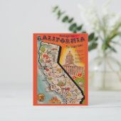 Zeer Vintage Calfornia Kaart (Staand voorkant)