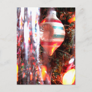 Zeer vintage kerst Ornament foto Feestdagenkaart