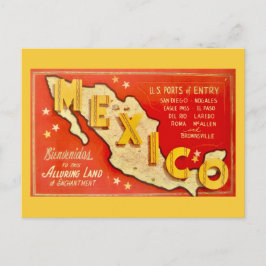 Zeer Vintage Mexico Ansichtkaart Briefkaart