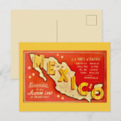 Zeer Vintage Mexico Ansichtkaart Briefkaart (Voorkant / Achterkant)