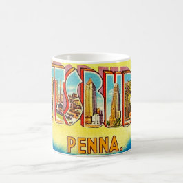 Zeer Vintage Pittsburgh Groet Koffiemok