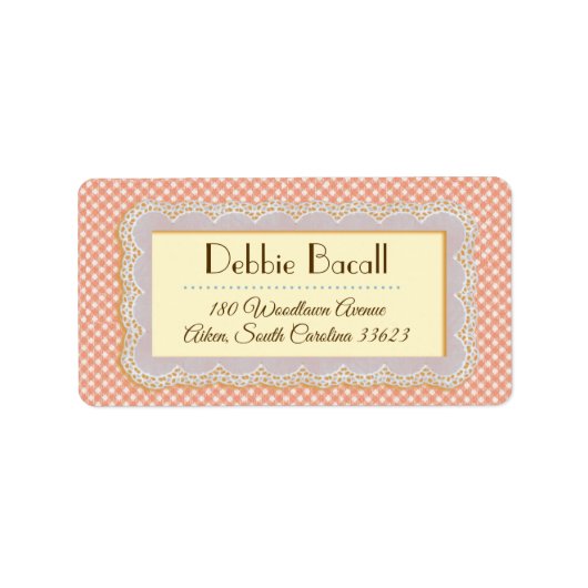 Zeer Vintage Retouradreslabels Etiket (Voorkant)