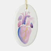 Zeer violet hart keramisch ornament (Rechts)