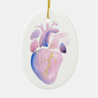 Zeer violet hart keramisch ornament