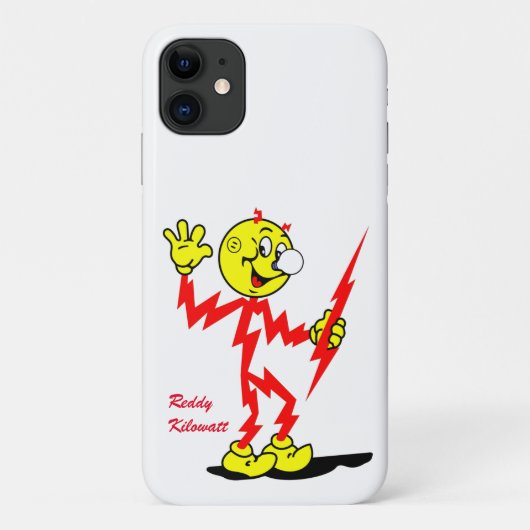 Zeer vriendelijke Reddy Kilowatt iPhone Case (Achterkant)