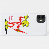Zeer vriendelijke Reddy Kilowatt iPhone Case (Achterkant (horizontaal))