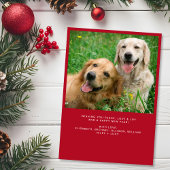 Zeer vrolijk 4 foto rode kerst feestdagenkaart