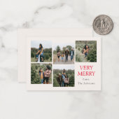 Zeer vrolijk 5 foto collage notitiekaartje (Voorkant / Achterkant in situ)