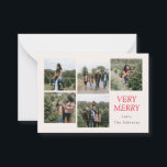 Zeer vrolijk 5 foto collage notitiekaartje<br><div class="desc">Deze vakantiekaart is voorzien van 5 foto's en een zeer vrolijke groet.</div>