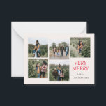 Zeer vrolijk 5 foto collage notitiekaartje<br><div class="desc">Deze vakantiekaart is voorzien van 5 foto's en een zeer vrolijke groet.</div>