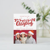 Zeer vrolijk kerst briefkaart (Staand voorkant)