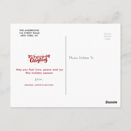 Zeer vrolijk kerst briefkaart (Achterkant)