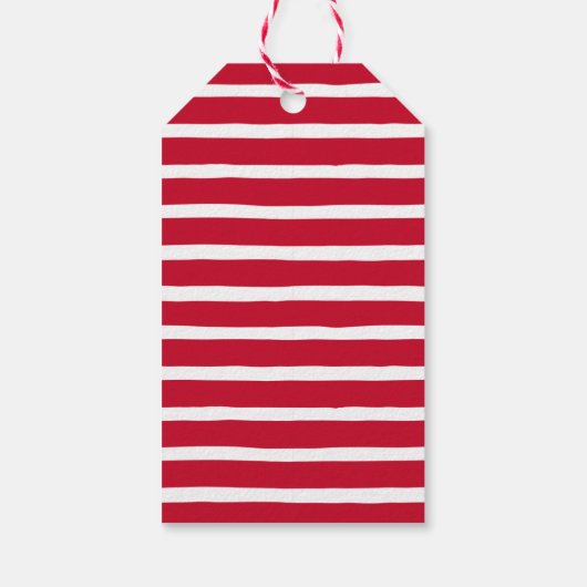 Zeer Vrolijk Kerst Foto Gift Labels | Rood Cadeaulabel (Achterkant)