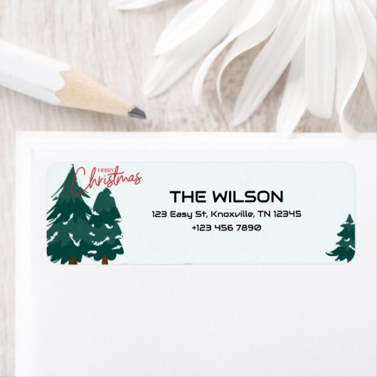 Zeer Vrolijk Kerst Retouradres label (Insitu)