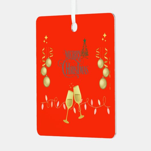 Zeer vrolijk kerstboom Ornament (Voorkant links)