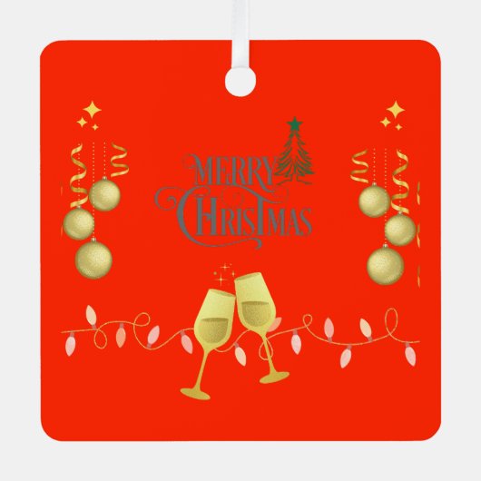 Zeer vrolijk kerstboom Ornament (Voorkant)