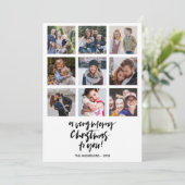 Zeer vrolijk kerstfeest | Oranje | 9 foto's collag Kaart (Staand voorkant)