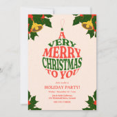 Zeer vrolijk kerstfeest Ornament Kaart (Voorkant)