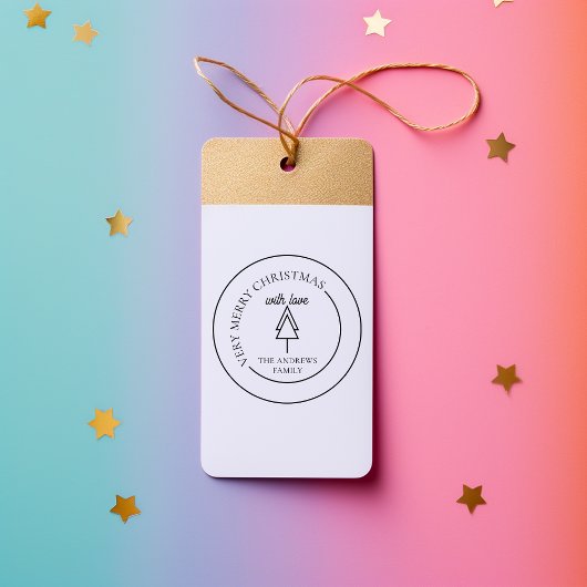 "Zeer vrolijk kerstfeest! " Tree Logo Rubberstempel