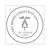 "Zeer vrolijk kerstfeest! " Tree Logo Rubberstempel (Afrduk)