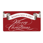 Zeer vrolijk kerstlabel etiket (Voorkant)