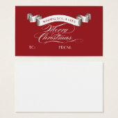 Zeer vrolijk kerstlabel - Holiday Gift Label Visitekaartjes (Voorkant /achterkant)