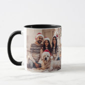 Zeer Vrolijk Kerstmis Familie 5 Foto Collage Mok (Links)