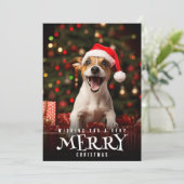 Zeer Vrolijk Kerstmis Jack Russel Terrier Hond Feestdagenkaart (Staand voorkant)