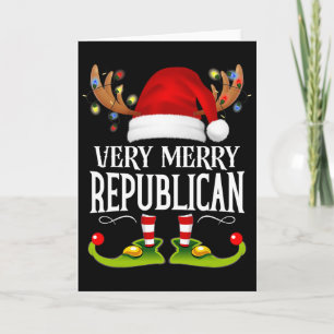 Zeer vrolijk Kerstmis Republikeinse bijpassende Ke Kaart