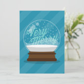 ZEER VROLIJK | Kerstsneeuwbol Feestdagenkaart (Staand voorkant)