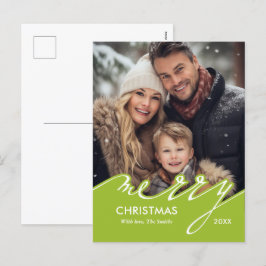 Zeer vrolijk leuk script kerst foto feestdagenkaart