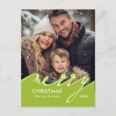 Zeer vrolijk leuk script kerst foto feestdagenkaart (Voorkant)