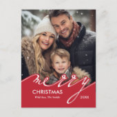 Zeer vrolijk leuk script kerst foto feestdagenkaart (Voorkant)