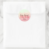 Zeer Vrolijk roze licht groen glitter vakantie cad Ronde Sticker (Tas)