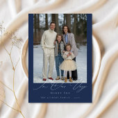 Zeer Vrolijk Tijdperk Klassieke Familiefoto Kerstm Feestdagenkaart