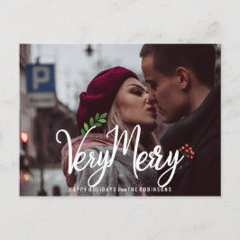 Zeer vrolijk vakantie elegant feestdagenkaart