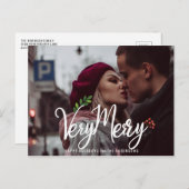 Zeer vrolijk vakantie elegant feestdagenkaart (Voorkant / Achterkant)