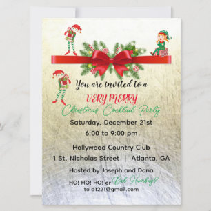 Zeer Vrolijke Elfen Party Uitnodiging 6.5 "x 8