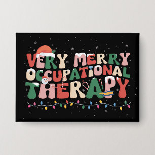 Zeer vrolijke ergotherapie Kerstmis OT Kerstmis Button