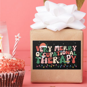 Zeer vrolijke ergotherapie Kerstmis OT Kerstmis Rechthoekige Sticker