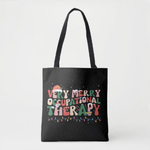 Zeer vrolijke ergotherapie Kerstmis OT Kerstmis Tote Bag