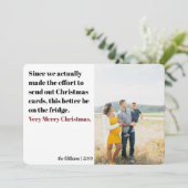 Zeer vrolijke grappige kerstkaart (Staand voorkant)