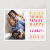 Zeer Vrolijke Kerst feestdagen grote typografie (Voorkant)